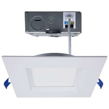 SATCO 15W LED Low Profile Regress Baffle Downlight - 6 Inch - Remote Driver - CCT - Square - White - 120V S11873